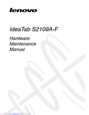 Lenovo IdeaTab S2109A Hardware Maintenance Manual
