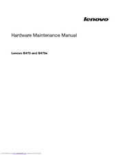 Lenovo B470e Hardware Maintenance Manual