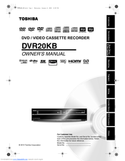 Toshiba DVR20KB Owner's Manual