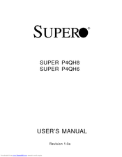 Supero SUPER P4QH8 User Manual