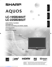 Sharp Aquos LC-19SB280UT Operation Manual