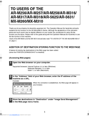 Sharp AR-M270 Series Operation Manual