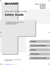 Sharp MX-M453N Safety Manual