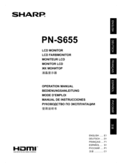 Sharp PN-S655 Operation Manual