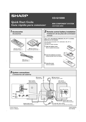 Sharp CD-G15000 Quick Start Manual