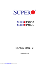 Supermicro P4SCA User Manual