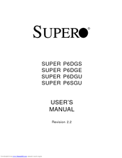 Supermicro SUPER P6DGE User Manual