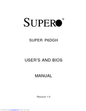 Supermicro SUPER P6DGH User Manual