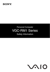 Sony VGC-RM1 Safety Information Manual