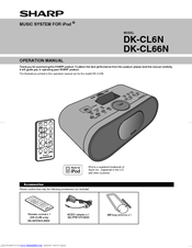Sharp DK-CL6N - Cassette Clock Radio Operation Manual