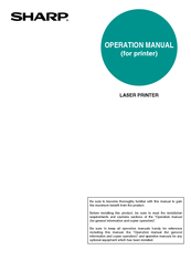 Sharp AR-M355 Operation Manual