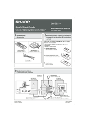 Sharp CD-ES777 Quick Start Manual