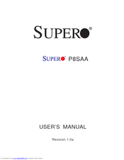 Supero P8SAA User Manual