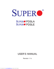 Supermicro PDSLE User Manual