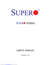 Supermicro PDSMU User Manual