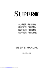 Supero SUPER PIIIDM6 User Manual