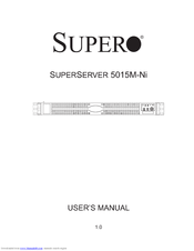 Supero SuperServer 5015M-Ni User Manual