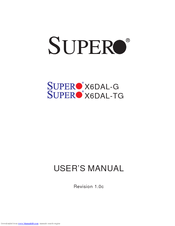 Supermicro X6DAL-TG User Manual
