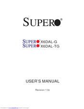 Supermicro X6DAL-G User Manual