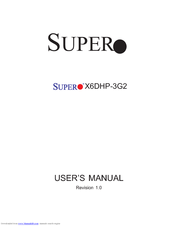 Supermicro X6DHP-3G2 User Manual