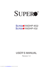 Supermicro X6DHP-8G2 User Manual