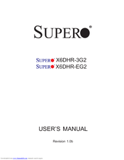 Supermicro X6DHR-EG2 User Manual