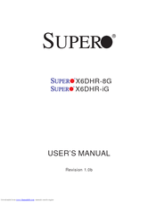 Supermicro X6DHR-8G User Manual