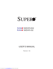 Supermicro X6DHR-8G2 User Manual