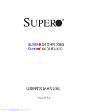 Supermicro X6DHR-XiG User Manual