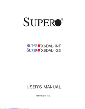 Supermicro X6DVL-iG2 User Manual