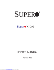 Supermicro X7DA3 User Manual