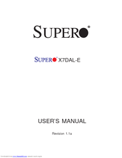 Supermicro Supero X7DAL-E User Manual