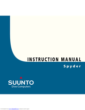 Suunto Spyder User Manual