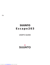 Suunto Escape203 User Manual