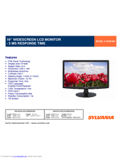 Sylvania SCM1901 Specifications