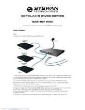 Syswan Octolinks SW88 Quick Start Manual