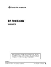 Texas Instruments BA Real Estate Supplementary Manual