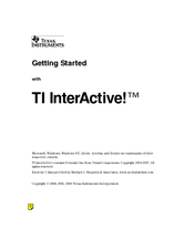 Texas Instruments TI InterActive! Getting Started Manual