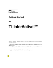 Texas Instruments InterActive! Getting Started Manual
