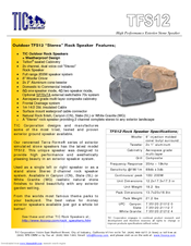 TIC TFS12 Specifications