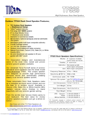 TIC TFS25 Specifications