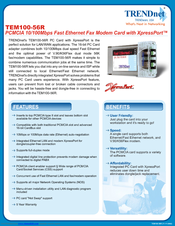 Trendnet TEM100-56R Specifications