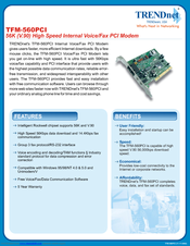 TRENDnet TFM-560PCI Specifications