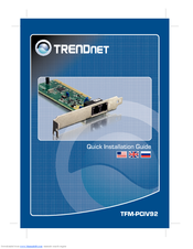 TRENDnet TFM-PCIV92 Quick Installation Manual