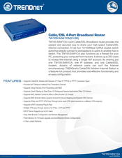 TRENDnet TW100 S4W1CA Specifications