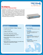 TRENDnet TE-500plus Specifications