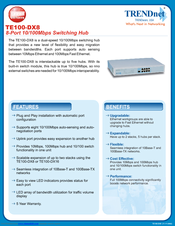 TRENDnet TE100-DX8 - Specifications