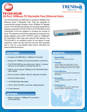 TRENDnet TE100-H24R Specifications
