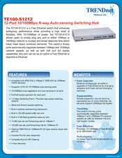 TRENDnet TE100-S1212 Specifications