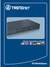 TRENDnet TE100-S32plus Quick Installation Manual